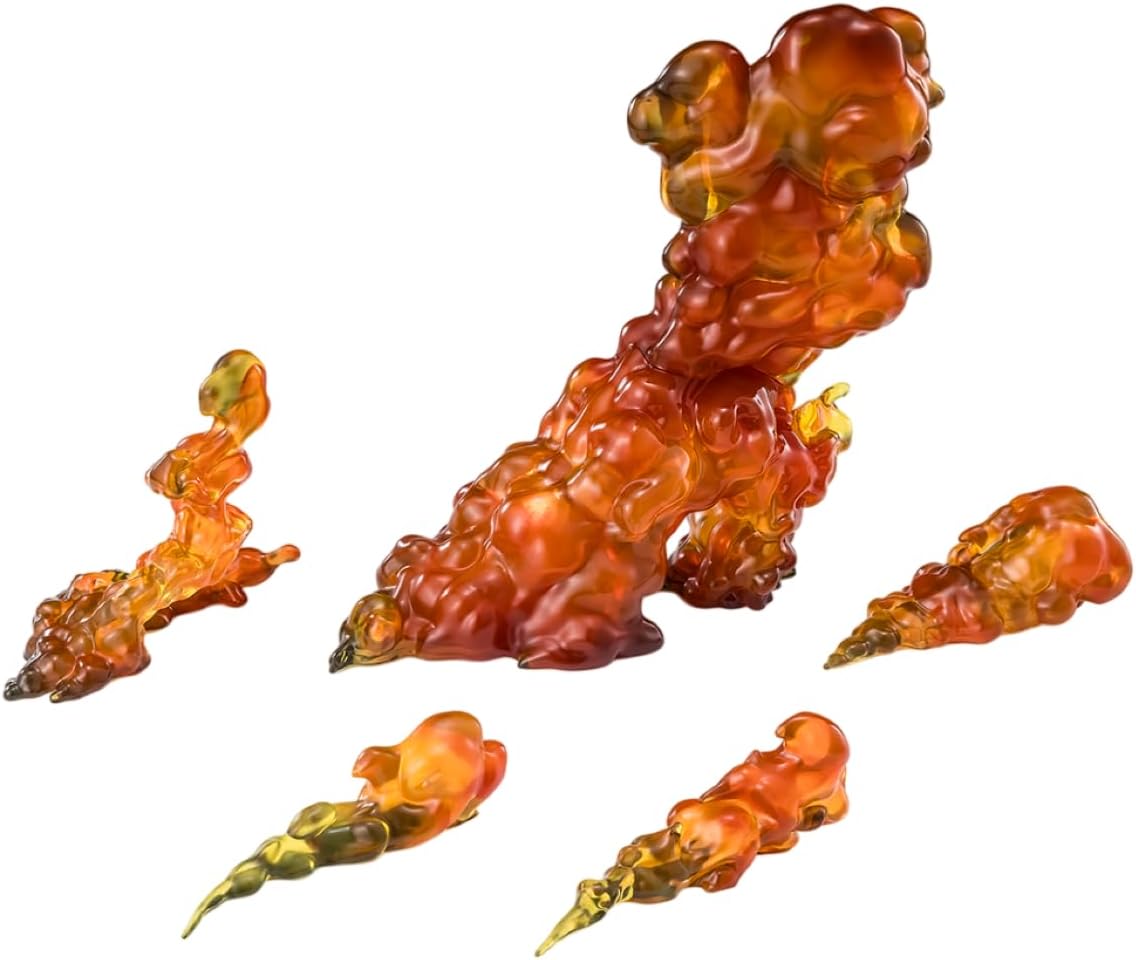 A new EFFECT set arrives to stage wild scenes with surging explosive flames! Joining the popular Tamashii EFFECT series is the “SMOKE Burst Ver.”, which recreates blazing explosions. The set is divided into multiple sections, and by rearranging their positions you can depict various scenes—heroes standing amid the blast, villains wreaking havoc, and more. Approx. 5.31 inches (13.5cm) tall.
Figures and tamashii stage items shown not included (sold separately)