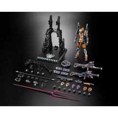To commemorate the 30th anniversary of the "Evangelion" series, this special-edition figure, which includes a Spear of Longinus approximately 380mm in length, as well as a special stand featuring the anniversary logo, is now available!
In addition to the EVA-00 Prototype figure, the Spear of Longinus is included as well, featuring a length of approximately 380mm and a design made using clear parts and metallic paint to give it its own unique shape and texture. This special-edition product also includes a b