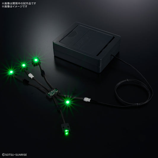 PRE-ORDER SHIPPING IN LATE JANUARY OF 2026
Bandai introduces an LED unit that can be incorporated into the main body of the PG Unleashed 1/60 Nu Gundam model kit to express the light emission of the Psycho Frame and other parts! A switch on the side of the control unit allows you to switch between auto mode (automatic linkage type) and manual mode (user operation type). The control unit can be incorporated into the dedicated base included with the kit.