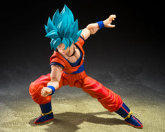Bandai Tamashii Nations Dragon Ball S.H.Figuarts Super Saiyan God Super Saiyan Son Goku Blue Power Transcending Limits