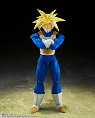 From "Dragon Ball Z," SUPER SAIYAN TRUNKS -INFINITE LATENT SUPER POWER- joins S.H.Figuarts with faithful coloring that captures his on-screen appearance. Optional expressions and hands let you re-create your favorite scenes, and a crossed-arm option lets you replicate his most dramatic pose. Be sure to add this figure to your Dragon Ball collection! 5.5 inches (14cm) tall.
Contents:
Trunks figure
2 Optional expression parts
2 Pairs of interchangeable hands
Optional crossed arms part