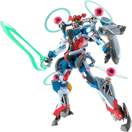 <p>The Endymion Unit awakened form bursts onto your shelf with a dramatic head‑unit open/close gimmick and a vivid PET‑sheet effect that captures its surge of energy. The distinctive silhouette is faithfully realized in HG 1/144, while articulated torso and hip joints let you strike wide, airborne‑ready stances or grounded combat poses.</p>
<p>A varied weapons loadout and a dedicated backpack complete the look, so you can recreate signature scenes the moment it’s built</p>
<p><strong>Product Features:</stro