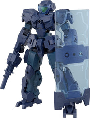 From the Earth Allied Forces, TECPROT 01 is a security‑type mass‑production unit designed for domestic peace‑keeping. This 30 MINUTES MISSIONS kit focuses on clean build and flexible display: a large shield uses new molding to reproduce its emblem in a single part, the clear visor can be posed open or closed, and armor panels remove to switch into a light‑equipment configuration. The rear skirt relocates to the back for alternate equipment layout, while articulation built across the frame supports steady, u