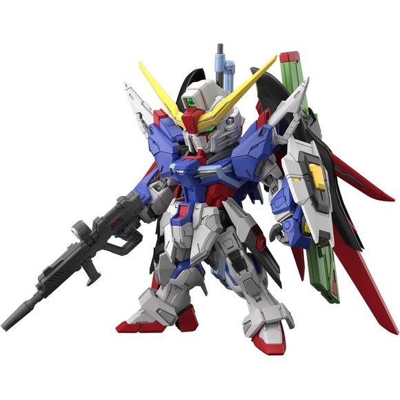 From the Mobile Suit Gundam SEED Destiny anime series comes the MGSD Destiny Gundam model kit by Bandai! This model kit features multiple points of articulation once fully assembled, while also including additional parts and accessories for customization.
Includes: Destiny Gundam, High-Energy Beam rifle, Shield, Arondight Beam sword, High-Energy Long-Range Beam cannon, Beam shield, Effect parts, and Wings of light.