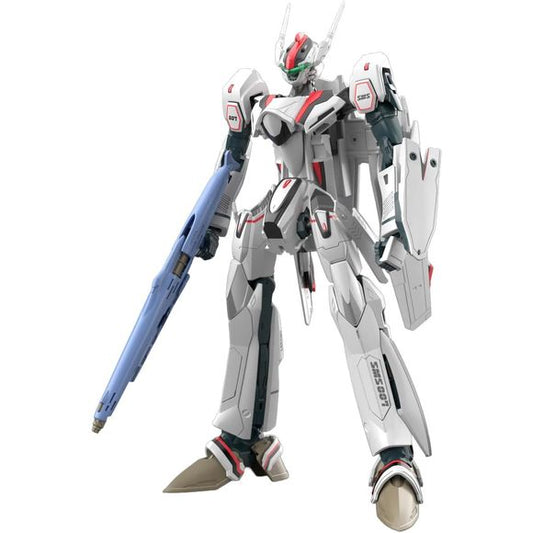 From the Macross Frontier anime series comes the HG VF-25F Messiah Valkyrie (Alto Custom) 1/100 scale model kit by Bandai! This model features "three-stage interchangeable transformation," also known as "shortcut change," that simplifies the transformation sequence by using some interchangeable parts. The HG series provides ease of assembly, a wide range of motion, and a refined form of each mode.