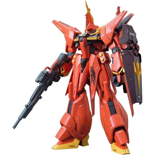The Bawoo from "Mobile Suit Gundam ZZ" enters Bandai's RE/100 model kit lineup! It can transform between Bawoo Attacker and Nutter mode, and comes with a beam rifle, two beam sabers, a shield and two missiles!