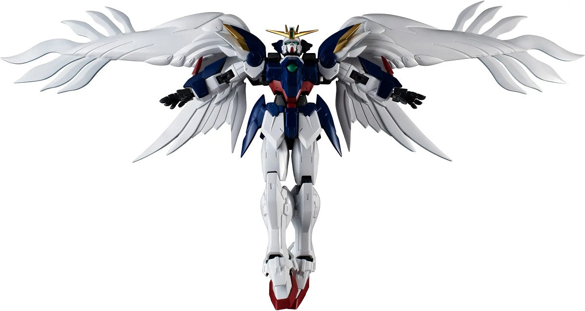 PRE-ORDER: Expected to ship in November 2026.
The Wing Gundam Zero, which played a pivotal role in "Mobile Suit Gundam Wing: Endless Waltz," joins Bandai's "Gundam Universe" series as a renewed edition! This figure incorporates the Universal Reaction Frame to pursue the optimal range of articulation and playability necessary to faithfully recreate scenes from the anime! It captures the suit's distinctive design while balancing ease of posing with a stylish aesthetic.
The Twin Buster Rifle is included, all