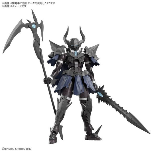 PRE-ORDER: Expected to ship in May 2026
Bandai introduces the Nekros Knight into their "30MF (30 Minutes Fantasy)" model-kit lineup, where you can create your own fantasy job! The Nekros Knight is a Class III death knight who wields a giant scythe that holds the power of a sinister curse. This starter set includes the "Silhouette" (base body), as well as armor and weapon parts.
The included Silhouette has the same form as the separately sold 30MF Liber Knight.
The Silhouette is capable of flexible, human-