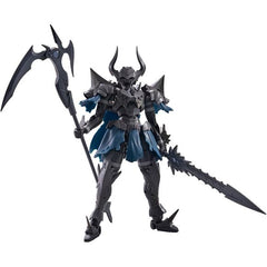 Bandai introduces the Nekros Knight into their "30MF (30 Minutes Fantasy)" model-kit lineup, where you can create your own fantasy job! The Nekros Knight is a Class III death knight who wields a giant scythe that holds the power of a sinister curse. This starter set includes the "Silhouette" (base body), as well as armor and weapon parts.
The included Silhouette has the same form as the separately sold 30MF Liber Knight.
The Silhouette is capable of flexible, human-like actions, making it suitable for any