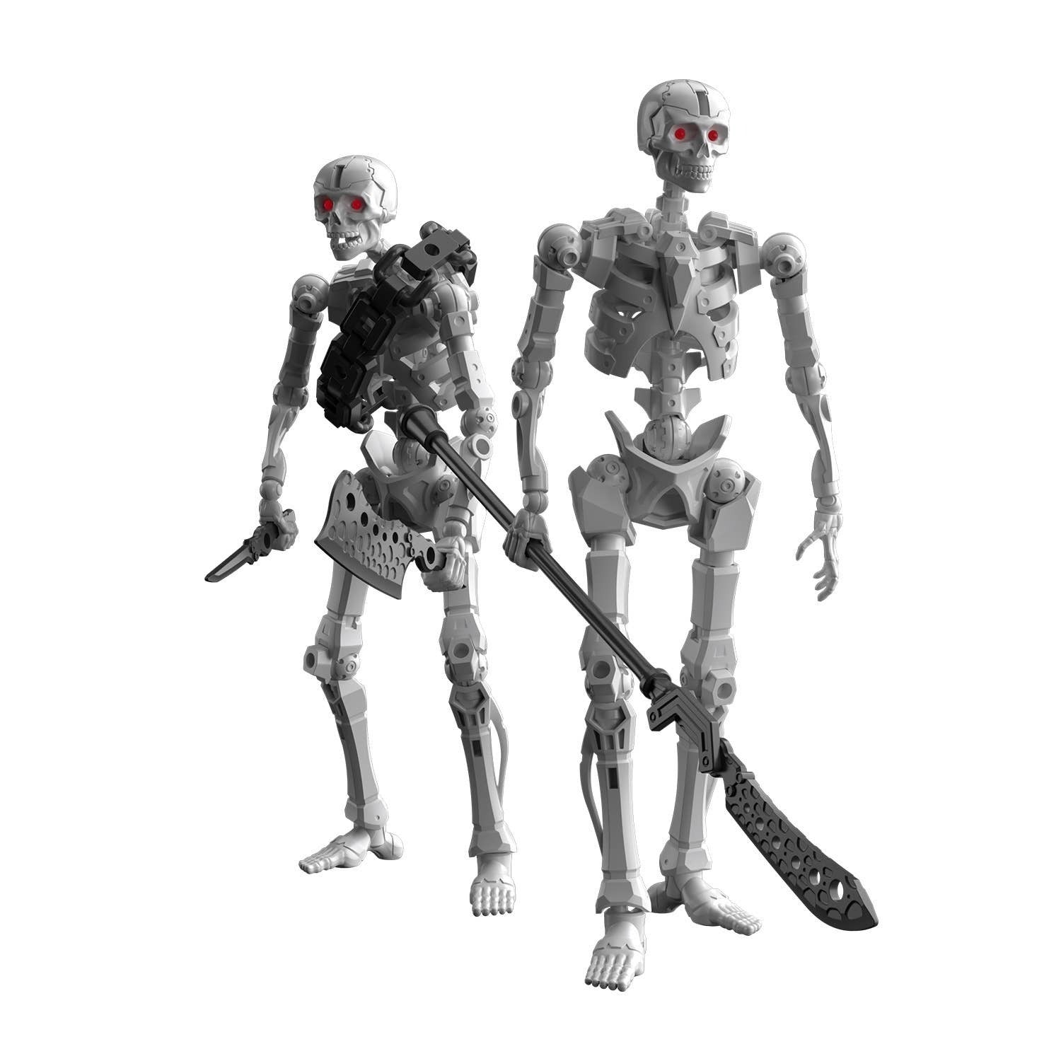 Bandai introduces the Dlroskeleton into their "30MF (30 Minutes Fantasy)" model-kit lineup, where you can create your own fantasy job! This set includes a pair of the bony warriors!