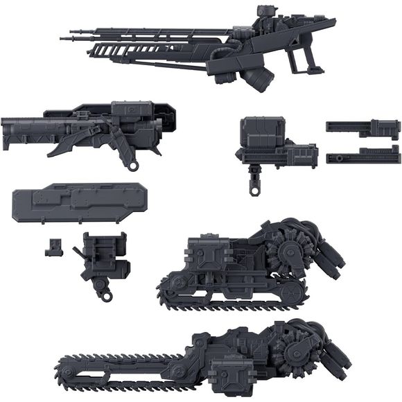 Bandai adds a selection of weapons from "Armored Core VI: Fires of Rubicon" to their "30M (30 Minutes Missions)" model-kit series! This set includes a variety of weapons, including the distinctive chainsaw melee weapon. The weapon, which changes shape when equipped, comes with separate parts for selective assembly.