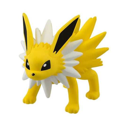Jolteon joins the "Pokemon Plamo Collection Quick!!" model-kit lineup from Bandai, which requires no tools and is easy to assemble even for beginners! The specially designed parts allow for easy assembly and a colorful finish; the simple design lets you imagine the finished product and its adorable pose the moment you see the runners