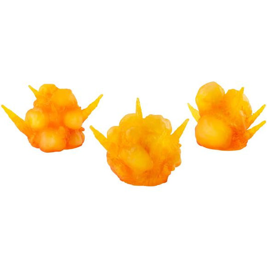 Bandai's "Tamashii Effect" series introduces the "Explosion" effect part, recreating the moment of a powerful explosion! Use it to recreate heroic scenes or battle scenes with your "S.H.Figuarts" or other action figures. Smaller explosions with different shapes can be combined with the Tamashii Stage (sold separately) to create an even larger explosion effect! This item comes in a set of three.
Figures and tamashii stage items shown not included (sold separately).