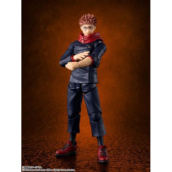 PRE-ORDER: Expected to ship in December of 2026.
Yuji Itadori from the TV anime "Jujutsu Kaisen" returns to Bandai's "S.H.Figuarts" action-figure lineup, as he appeared after he unleashed 120 percent of his latent potential during the fierce battles of the Shibuya Incident arc! Thanks to a newly sculpted head and interchangeable hair parts, you can recreate a wide variety of scenes and dynamic poses; three different facial expressions are included too. His outfit has been partially retooled with new sculpt