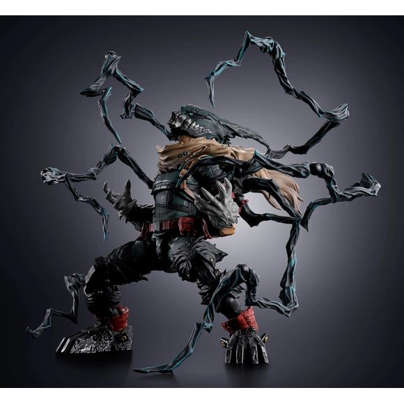 PRE-ORDER: Expected to ship in February 2027.
From the anime 'My Hero Academia,' S.H.Figuarts 'Dark Deku' has arrives! The details and weathering of Deku's battle damaged costume are recreated with precise modeling and coloring. Mask parts allow you to enjoy two different mask expressions, and mask off expressions are also included. The black whips on his back are equipped with a movable shaft, enabling dynamic actions! Don't miss your chance to add this figure to your My Hero Academia collection! Stands
