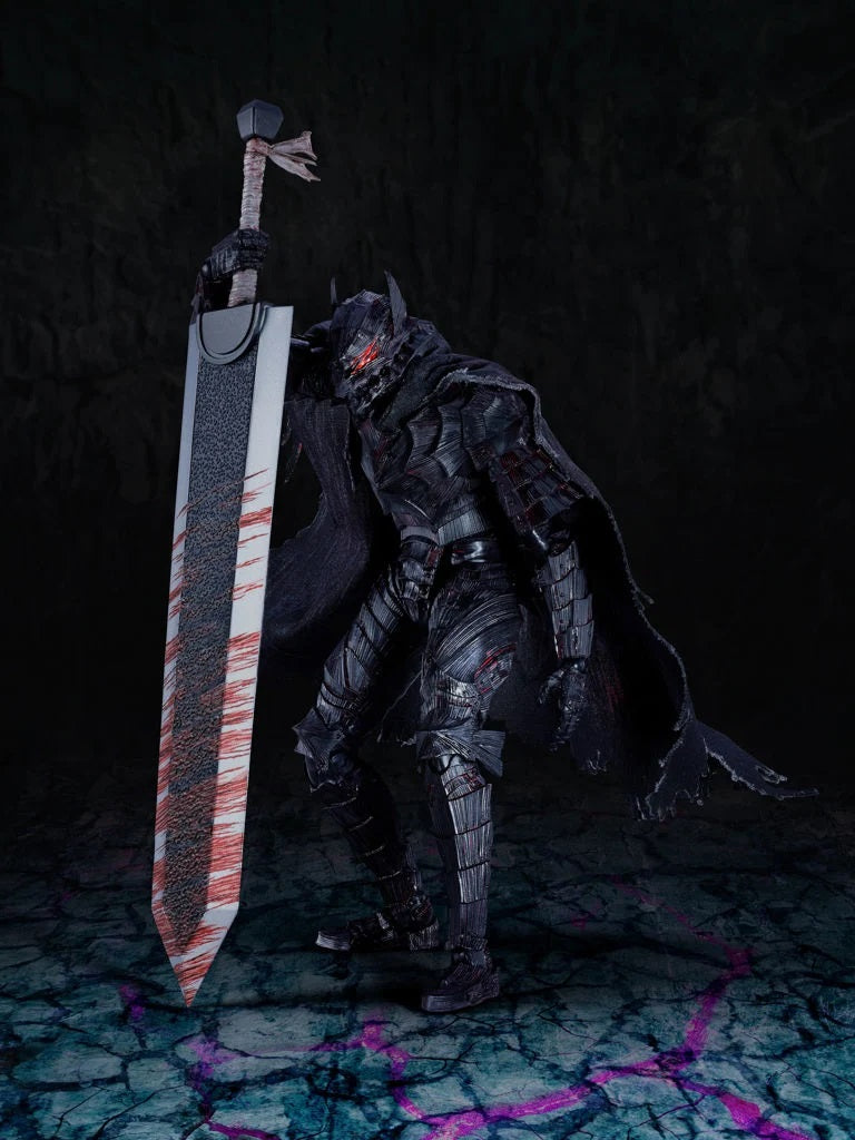 PRE-ORDER: Expected to ship in February of 2027.
"The moment I obtained that shell, I was already set free."
Thoroughly supervised by Studio Gaga! Guts, in his 'Beast of Darkness' form swallowed by berserker armor from the hugely popular manga 'Berserk,' returns to S.H.Figuarts with effects and coloring that recreate action scenes.
From the globally popular dark fantasy classic 'Berserk,' 'Guts' in the 'Heat of Passion' form returns to S.H.Figuarts with a color scheme inspired from various action scenes.