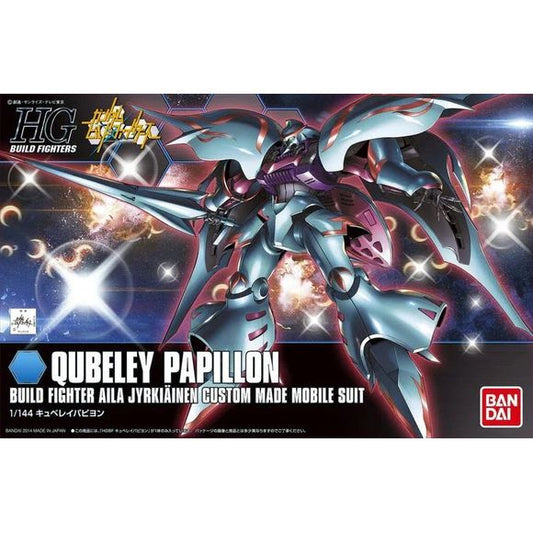 Build Aila Jyrkiäinen’s customized mobile suit from Gundam Build Fighters with the HG 1/144 Qubeley Papillon! Based on the iconic Qubeley design, the Qubeley Papillon features its distinctive sweeping armor, elegant silhouette, and striking color scheme seen in the anime. This High Grade model kit offers articulated posing and detailed parts that capture the unique appearance of Aila’s formidable Gunpla. A fantastic addition to any Gundam Build Fighters collection and a must-have for fans of the Qubeley fam
