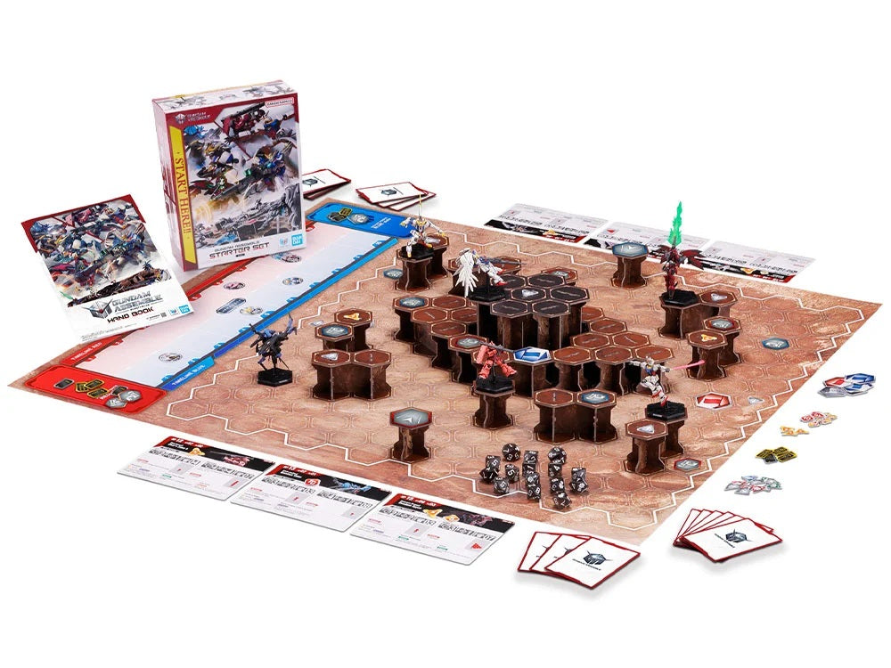 <p><strong>PRE-ORDER: Expected to ship in October 2026</strong></p>
<p>This starter set contains a full set of everything you need to start playing 3-on-3 scenarios in Gundam Assemble! Fan-favorite mobile suits included in the set are RX-78-2, Char's Zaku, Epyon, Wing Zero Custom, Vidar, and Lupus Rex. The starter set also features a full set of game materials, so you can start playing as soon as you finish painting. Miniatures are unpainted and require assembly</p>
<p><strong>Box Contents:</strong></p>