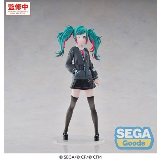 PRE-ORDER: Expected to ship in April of 2027.
Based on the Project Sekai: Colorful Stage! feat. Hatsune Miku video game comes the XStellar School SEKAI Hatsune Miku (Brand New World) figure by Sega! This figure stands around 7.5 inches in height and displays Hatsune Miku in her School SEKAI "Brand New World" outfit from the game while in a popular standing pose. Be sure to add it to your collection! 7.5 inches tall (19cm).