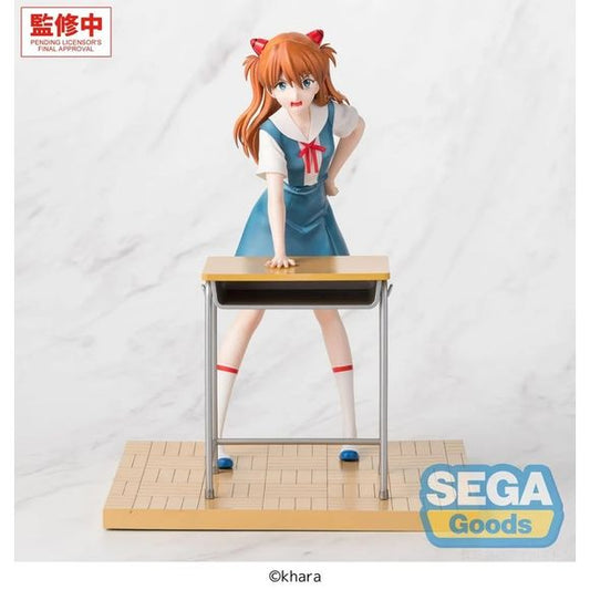 <p><strong>PRE-ORDER: Expected to ship in March of 2027.</strong></p>
<p>Sega's XStellar line presents Asuka Shikinami Langley from Rebuild of Evangelion in her school uniform.</p>
<p>Asuka is shown wearing her school uniform, with her signature long orange-red hair. It is a non-articulated PVC figure designed for display.</p>
<p>Part of Sega's XStellar prize figure line, paired with Rei Ayanami Uniform Ver. Size to be announced.</p>