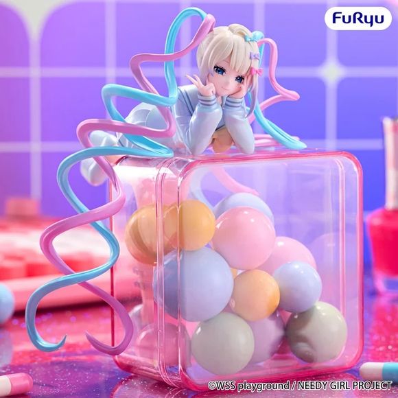 <p><strong>PRE-ORDER: Expected to ship in April of 2027.</strong></p>
<p>From the popular game <em>NEEDY GIRL OVERDOSE</em> comes the <strong>OMGkawaiiAngel Noodle Stopper Figure</strong> by FuRyu!</p>
<p>Standing approximately <strong>5.51 inches (14 cm) tall</strong>, OMGkawaiiAngel is depicted in her signature pastel streamer outfit with her distinctive pink and blue hair accessories, posed in a playful seated display style.</p>
<p>FuRyu's <strong>Noodle Stopper</strong> series combines collectible fi