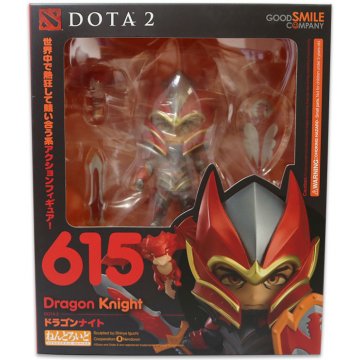 From Good Smile. From Valve's popular game DOTA 2 comes a Nendoroid of the Dragon Knight: the powerful hero who can take the form of an Elder Dragon! The unique detail of the armor has been preserved, with metallic paintwork that provides a high-class appearance. His sword and shield are slightly oversized to create an impactful balance that makes him stand out in any collection! A little dragon to represent his transformed appearance is also included. Enjoy the very first of the DOTA 2 Nendoroid in your co