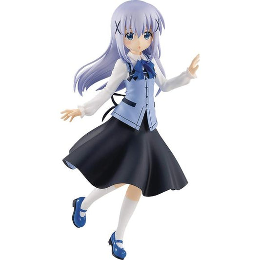 From the anime series "Is the Order a Rabbit? BLOOM" comes a POP UP PARADE figure of Chino, the only child of Rabbit House, in her uniform! Enjoy displaying her with POP UP PARADE Cocoa (sold separately)! Stands 6.5 inches (16.5cm) tall. Made of ABS & PVC.