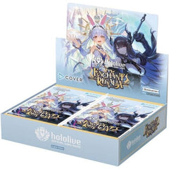 This set features strengthened cards for 28 holomem from previously released products, and holomem who have not yet appeared as OSR (Oshi holomem Super Rare) will debut in this rarity for the first time. It also includes the new HR (holomem Rare) rarity and stunning premium parallel cards featuring special illustrations. Some cards are also reprinted, making it easy to start building a deck even from this product alone. Official Hololive OCG English Set 05 – Enchant Regalia booster box Includes 12 booster p