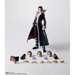 PRE-ORDER: Expected to ship in March 2027.
The cool appearance of the Phantom Troupe’s leader is recreated just as imagined in the series! The leader of the Phantom Troupe, notorious across the world, is recreated with a variety of facial expression parts, the conjured book, and interchangeable hand parts. You can reproduce many scenes from the series, including Nen-activating action poses and his iconic pose with a hand inside his cloak. 6.1 inches (15.5cm) tall.
Includes:
Chrollo Lucilfer figure
3 Inter