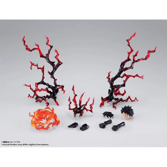 <p><strong>PRE-ORDER: Expected to ship in May 2027.</strong></p>
<p>Power up your <em>One Piece</em> S.H.Figuarts display with the Monkey D. Luffy -Two Years Later- Option Parts Set from Bandai Tamashii Nations!</p>
<p>Designed for use with the separately sold S.H.Figuarts Monkey D. Luffy -Two Years Later-, this accessory set lets you recreate powerful techniques including Gum-Gum Red Hawk and Conqueror's Haki.</p>
<p>Interchangeable hair, arm, wrist, and effect parts provide additional options for recreati
