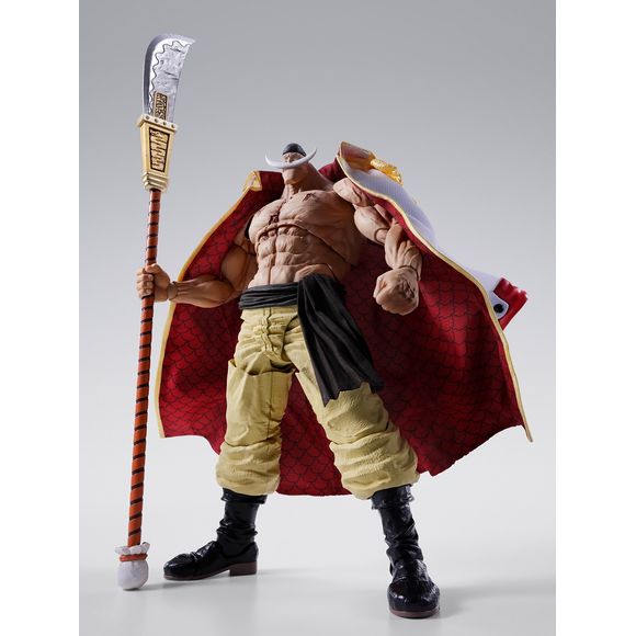 <p><strong>PRE-ORDER: Expected to ship in July of 2027.</strong></p>
<p>The strongest man in the world arrives! Bandai Tamashii Nations brings Edward Newgate, better known as Whitebeard, to the S.H.Figuarts line as he appeared during the Summit War of Marineford in the ONE PIECE anime.</p>
<p>Whitebeard comes with a fabric coat with an internal wire for dynamic posing, plus effect hands that recreate the earth-shaking power of the Gura Gura no Mi. Set includes the main figure, 5 interchangeable faces, 4 p