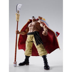 <p><strong>PRE-ORDER: Expected to ship in July of 2027.</strong></p>
<p>The strongest man in the world arrives! Bandai Tamashii Nations brings Edward Newgate, better known as Whitebeard, to the S.H.Figuarts line as he appeared during the Summit War of Marineford in the ONE PIECE anime.</p>
<p>Whitebeard comes with a fabric coat with an internal wire for dynamic posing, plus effect hands that recreate the earth-shaking power of the Gura Gura no Mi. Set includes the main figure, 5 interchangeable faces, 4 p