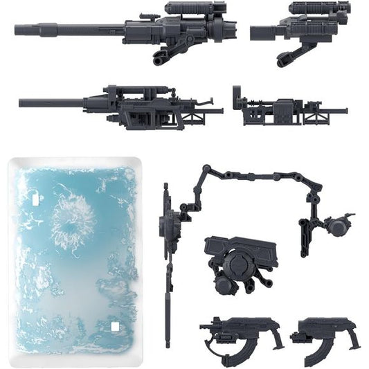 PRE-ORDER: Expected to ship in December 2026-January 2027.
Items from "Armored Core VI Fires of Rubicon" are now being released as part of Bandai's "30MM (30 Minutes Missions)" series!
Adhering to the series' core concepts of "simple assembly" and "customization play," this set features a collection of weapons reproduced as model kit parts, including the distinctive Pulse Shield.
For weapons that feature distinct shapes depending on whether they're equipped to the left or right side, dedicated parts for e