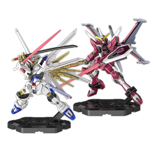<p><strong>PRE-ORDER: Expected to ship in February 2027.</strong></p>
<p>Expand your GUNDAM ASSEMBLE forces with iconic Mobile Suits from Mobile Suit Gundam SEED! Expansion Pack 06 includes two highly detailed, approximately 50mm-scale Gunpla miniatures featuring the legendary Strike Freedom Gundam and the Infinite Justice Gundam, ready to reinforce your squad on the battlefield.</p>
<p>Designed for the GUNDAM ASSEMBLE tabletop miniatures game, each Mobile Suit features unique unit cards and tactics that