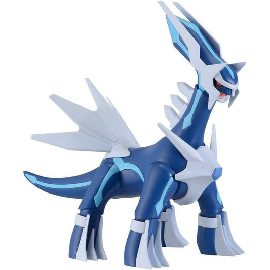 <p><strong>PRE-ORDER: Expected to ship in January-February 2027.</strong></p>
<p>Dialga joins the "Pokemon Plamo Collection: Select Series" of easy, tool-free-assembly model kits from Bandai!</p>
<p>The body features articulated joints throughout for the recreation of dynamic poses. An effect part for the "Roar of Time" move is included; the effect part is made of clear molded plastic. This figure will boast an impressive size of approximately 16.5cm tall when completed!</p>
