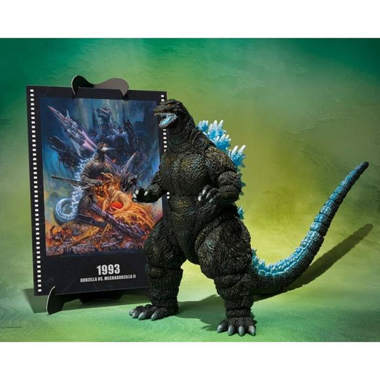 <p><strong>PRE-ORDER: Expected to ship in March of 2027.</strong></p>
<p><strong>Godzilla (Godzilla vs. Mechagodzilla Poster Coloring Ver.)</strong> joins the <strong>Movie Graphic Plus</strong> series, which pairs highly detailed figures with artwork inspired by classic movie posters.</p>
<p>Based on the 1993 film <em>Godzilla vs. Mechagodzilla</em>, this S.H.MonsterArts release recreates Godzilla as he appeared in the film's promotional poster artwork. Renowned Godzilla sculptor <strong>Yuji Sakai</stro