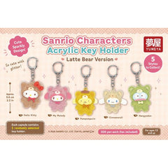 Sanrio Characters Latte Bear Acrylic Keychain Gacha
Your favorite Sanrio characters are dressed up in adorable Latte Bear costumes! These sparkly acrylic keychains feature a cute, cozy bear theme with translucent colors and glittery details. Clip one onto your keys, bag, backpack, or purse for an extra touch of Sanrio charm.
There are 5 adorable styles to collect:
Hello Kitty
My Melody
Pompompurin
Cinnamoroll
Hangyodon
Each keychain measures approximately 5.6 cm (2.2 in.) tall.
Each gacha capsule conta