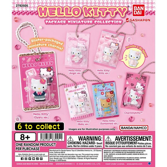 Add a cute retro touch to your collection with the Hello Kitty Package Miniature Collection from Bandai Gashapon!
This adorable assortment recreates classic-style Hello Kitty blister packaging in miniature form, with each design featuring a tiny 3D character figure sealed inside a decorative package-style charm. Each miniature also includes a ball chain, making it easy to attach to bags, keys, pouches, or display with your Sanrio collection. Includes 1 randomly selected miniature charm.
There are 6 design
