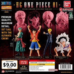 One Piece HG Figure Collection 01 Premium Gashapon Figure
Bring the Straw Hat Pirates to your collection with the One Piece HG Figure Collection 01 from Bandai Gashapon! This premium series features highly detailed, display-quality mini figures of some of One Piece's most iconic characters. With dynamic poses, vibrant paint applications, and impressive sculpting, these figures deliver the quality collectors expect from Bandai's renowned HG (High Grade) line.
Whether you're just starting your One Piece col