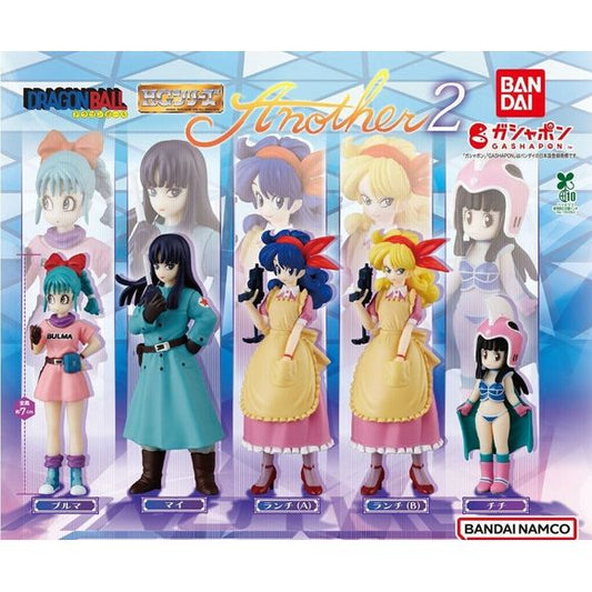Add some classic Dragon Ball style to your collection with the HG Girls Another 2 figure series from Bandai Gashapon.
This assortment features five female characters and variants from Dragon Ball recreated in detailed miniature figure form, with outfits and designs inspired by memorable appearances from the series.
5 designs to collect:
Bulma
Mai
Launch (A)
Launch (B)
Chi-Chi
Includes 1 randomly selected figure. Approx. 7 cm tall.