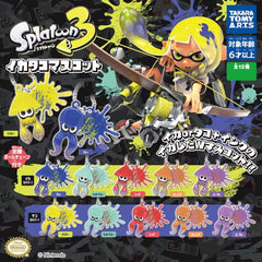Splatoon 3 Squid Octopus Mascot Chain Gashapon Capsule Collection features: Blue Squid, Blue Octopus, Light Blue Squid, Light Blue Octopus, Red Squid, Red Octopus, Orange Squid, Orange Octopus, Purple Squid, and Purple Octopus
This contains one random figure on a chain in a gashapon ball.