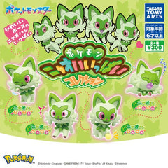 A new figure collection featuring various poses of "Sprigatito" has been released! These mascots capture the adorable expressions unique to the Grass Cat Pokemon, Sprigatito. Each figure is approximately 4 cm in size.
4 different types possible: Sprigatito (Poking), Sprigatito (Sleepy), Sprigatito (Rubbing), Sprigatito (Surprised).
Please note: All orders are random! We cannot guarantee a certain figure or "set".