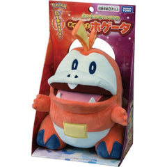 Fuecoco is one of three starter Pokemon of Paldea available at the beginning of Pokémon Scarlet and Violet. Officially licensed Takara Tomy Pokemon Fuecoco 9" stuffed plush. Approximate size: height: 23cm (9.05") x depth: 18cm (7.08") x width: 16cm (6.3")