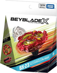 Takara Tomy Beyblade X BX-23 Phoenix Wing 9-60GF Starter Set
Take your Beyblade X battles to the next level with Phoenix Wing 9-60GF, a hard-hitting Attack Type Beyblade built for powerful X-Dash attacks.
BX-23 Phoenix Wing 9-60GF features a substantial three-blade metal design with a red metal coating, giving it both extra visual impact and an aggressive battle profile. Combined with the GF (Gear Flat) Bit, which uses a gear-shaped tip for extremely fast movement, Phoenix Wing is designed to deliver heav