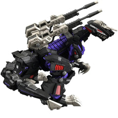 <p><strong>PRE-ORDER: Expected to ship in July 2027.</strong></p>
<p>From <em>Zoids</em> comes the return of the Geno Saurer as part of Takara Tomy's Realize Model series!</p>
<p>This 1/100 scale action plastic model kit uses a specially designed articulation system to recreate dynamic poses unique to the bipedal dinosaur-type Zoid. The tail fins can deploy for its Charged Particle Cannon firing form, while weapons throughout the body are articulated for a variety of battle displays.</p>
<p>Effect parts are