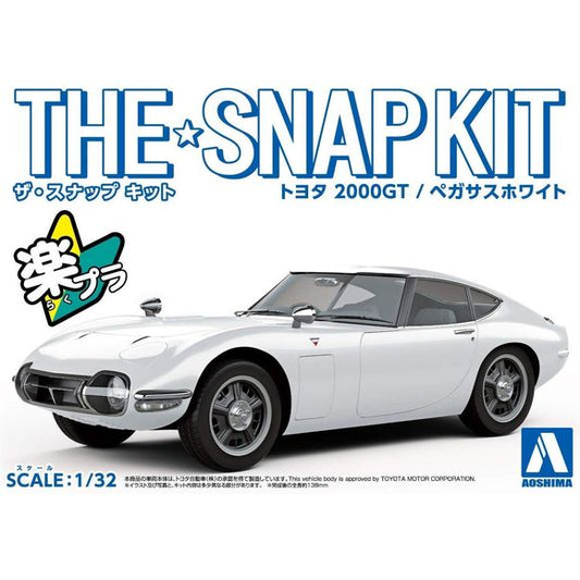 Aoshima 1/32 The Snap Kit No.05A 2000GT (Pegasus White) - Plastic Model Building Kit # 5627