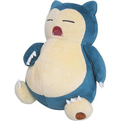 Snorlax is a huge, bipedal, dark blue-green Pokémon with a cream-colored face, belly, and feet. Its body is composed of mostly its belly, where most of its fat reserves accumulate. Its head is large, with small, pointed ears and two pointed teeth protruding from its lower jaw. It has large, hind feet with three claws and a circular brown paw pad, and its arms and five fore claws are short. Approx. Size: 5"L x 4"W x 8"H