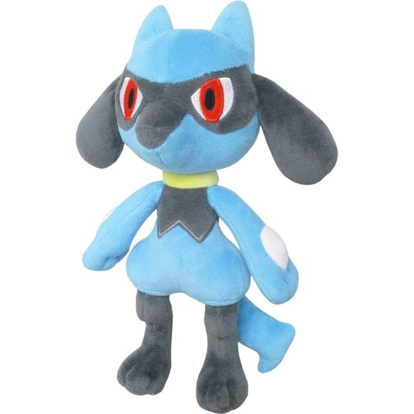 Riolu joins the "Pokemon" All Star Collection of cuddly plush toys from Sanei Boueki! He measures about 12cm (4.7") long x 25.5cm (10") tall x 9.5cm (3.74") wide.