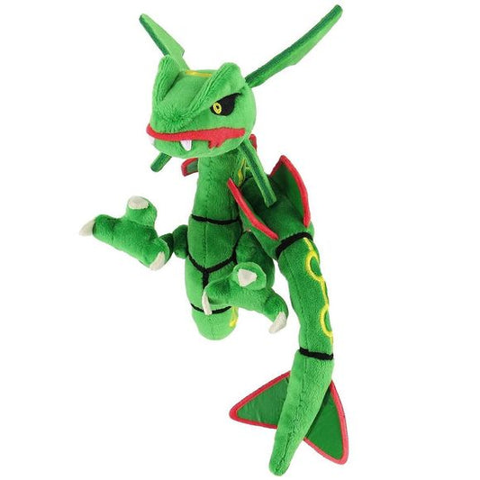 Officially licensed plush of Rayquaza from the Pokemon ALL STAR COLLECTION.  Approximately 7.48" (19cm) Width x 6.3" (16cm) depth, 7.87" (20cm) height.