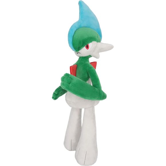 Gallade is a white, bipedal, bishōnen-like Pokémon. It is a master of courtesy and swordsmanship capable of predicting its foe's moves, allowing it to strike preemptively. Approx. Size: W 5.9 x D 3.9 x H 13.4 inches (15 × 10 × 34 cm).